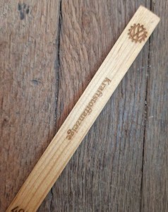 KDF marked engraved in wood (copy)